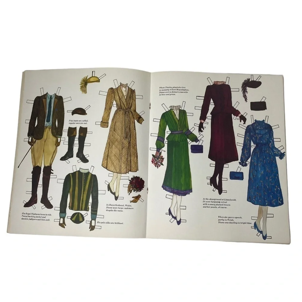 NWT Vintage 1982 The Princess Diana Paper Doll Book Of Fashion